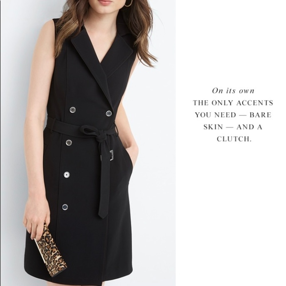 White House Black Market Trench Dress - 00